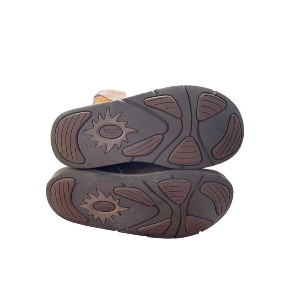 Ugg Australia Womens Brown Mid-Calf Leather sheep  fur Boots Size 7 SKU 8586 - Picture 7 of 15